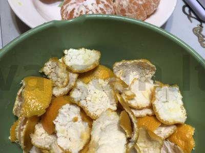 Mandarinų žievelių cukatai Žingsnis 2