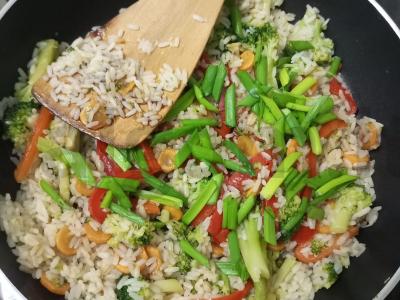 Ryžiai su daržovėmis ir granatų sirupu Žingsnis 6