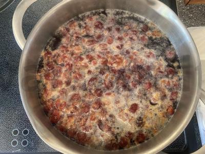 Namų kompotas iš šaldytų vyšnių Žingsnis 1