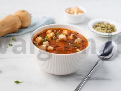 Rudens daržovių tyrės sriuba pagrindine nuotrauka