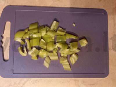 Šiltas baklažanų salotas su pievagrybiais Žingsnis 5