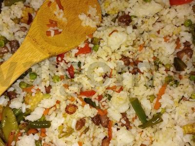 Ryžiai su daržovėmis Žingsnis 4