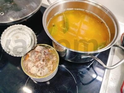 Vištienos troškinio ir bulvių sriuba Žingsnis 4