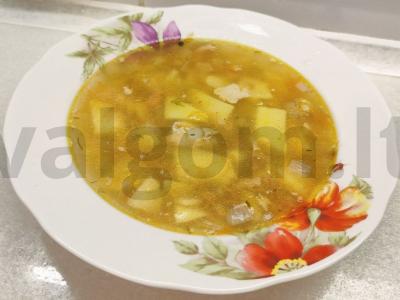 Vištienos troškinio ir bulvių sriuba pagrindine nuotrauka