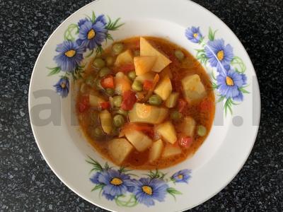 Daržovių ir pomidorų pastos troškinys Žingsnis 8