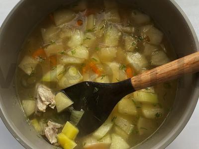 Grietinėlės sriuba-pyragas „Vištienos“ Žingsnis 4