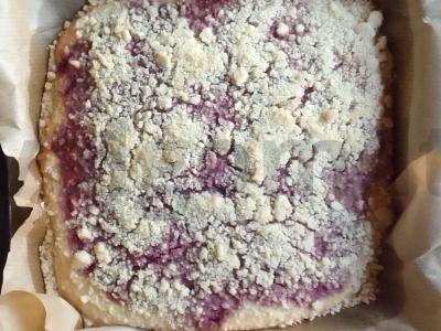 Smėlinis pyragas su vaisiais ir varške Žingsnis 16