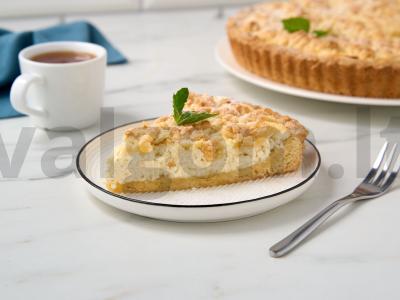 Smėlinis pyragas su varškės įdaru pagrindine nuotrauka