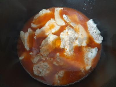 Troškinta kiauliena su pomidorų pasta lėtoje viryklėje Žingsnis 5