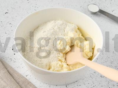 Sviestinis sausainis „Gandrių pėdos“ Žingsnis 2