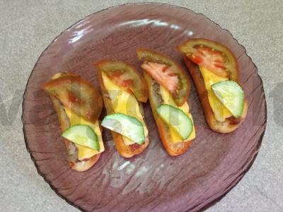 Karšti sumuštiniai iš ciabatta su faršu, sūriu ir daržovėmis Žingsnis 10