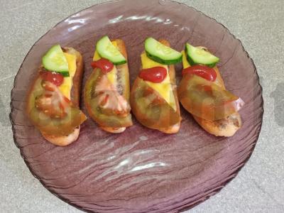 Karšti sumuštiniai iš ciabatta su faršu, sūriu ir daržovėmis Žingsnis 11