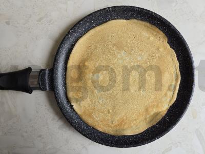 Blynai su vaisių desertu Žingsnis 3