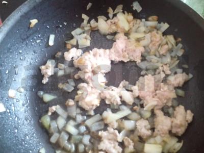 Ryžiai su moliūgu ir mėsos faršu Žingsnis 1