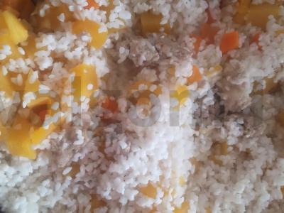 Ryžiai su moliūgu ir mėsos faršu Žingsnis 3