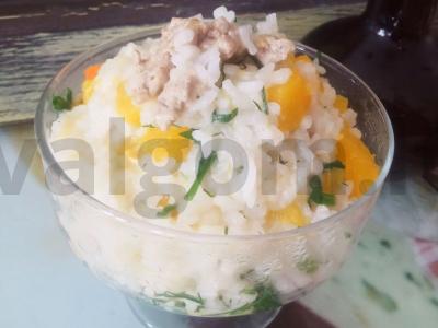 Ryžiai su moliūgu ir mėsos faršu pagrindine nuotrauka