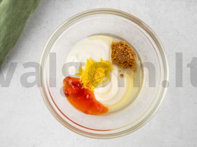 Žalias salotas su vištiena ir tartaro padažu Žingsnis 3