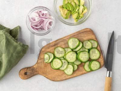 Žalias salotas su vištiena ir tartaro padažu Žingsnis 6