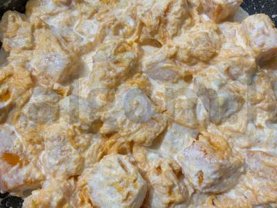 Kepta moliūgų su česnaku ir sūriu grietinėje Žingsnis 3