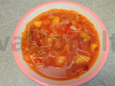 Borščas ant jautienos sultinio su šonine ir česnaku Žingsnis 8