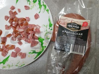 Sriuba su Krakovo dešra ir kepta vermišeliu Žingsnis 2