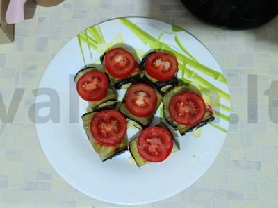 Baklažanų ritinėliai su anakardžiais Žingsnis 10