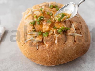 Duonos užkandis su sūriu ir česnaku Žingsnis 6