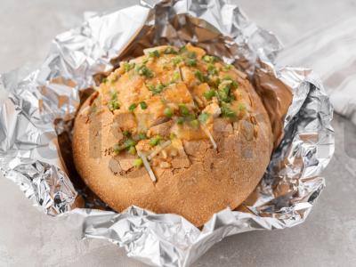 Duonos užkandis su sūriu ir česnaku Žingsnis 7