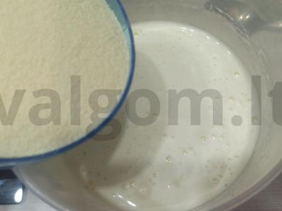 Oro mannikas su grietine Žingsnis 1