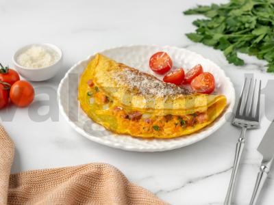 Omletas su morkomis pagrindine nuotrauka