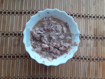 Salotas „Sodų motyvas“ su skumbre Žingsnis 2