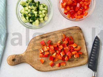 Bulguro tabule salotos Žingsnis 4