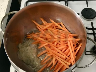 Makaronai su baklažanais Žingsnis 2