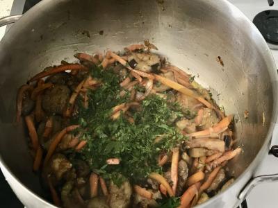 Makaronai su baklažanais Žingsnis 4