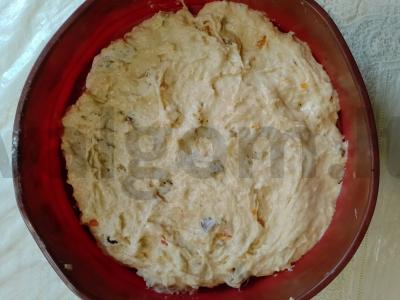 Abrikosų džemo pyragas su razinomis ir datulėmis Žingsnis 5