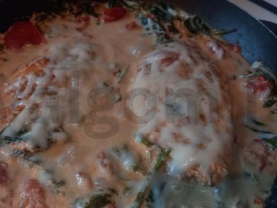 Vištienos filė su špinatais grietinėlės padaže Žingsnis 9