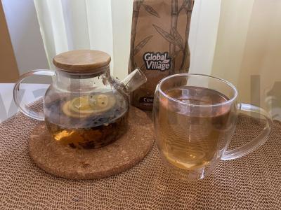 Saldus žaliasis arbata su apelsinu ir kamelija Žingsnis 5