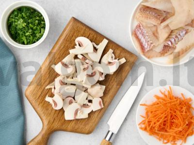 Žuvienė su grybais Žingsnis 3