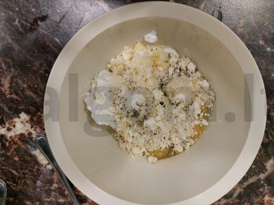 Sūrio baltyminių vaflių be miltų Žingsnis 5