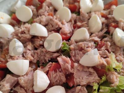 Salotos su tunu ir mocarela Žingsnis 3