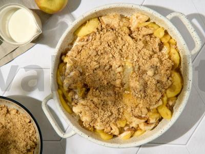 Obuolių ir cinamoninių bandelių kramblo receptas Žingsnis 5