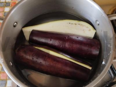 PP baklažanai su varške, sūriu ir česnaku orkaitėje Žingsnis 1