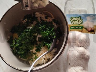 PP baklažanai su varške, sūriu ir česnaku orkaitėje Žingsnis 3