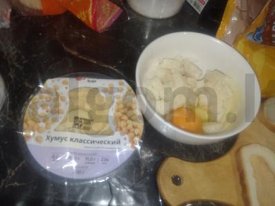 Karštas sumuštinis su humusu ir dešra Žingsnis 2