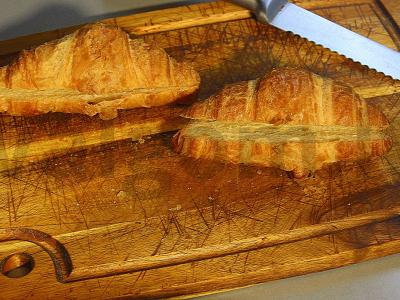 Kruasanas su kriauše, sūrio kremu, pekano riešutais ir šokoladu Žingsnis 5