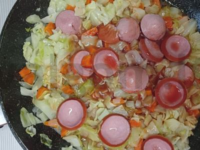 Troškinta kopūstai su ryžiais Žingsnis 3