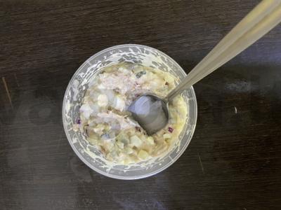 Tunas užtepas pusryčiams ant tostų Žingsnis 5