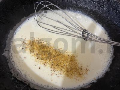 Tirštas sūrio padažas makaronams Žingsnis 8