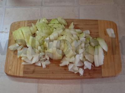 Žirnių piurė su keptu svogūnu Žingsnis 5