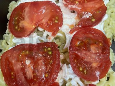 Makaronų apkepas su pomidorais ir sūriu Žingsnis 6